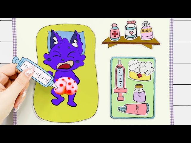 【🐾POP THE PIMPLES 🐾】Papercraft Hacks #2 | Baby has pimples   Rescue Catnap | Papercraft Story