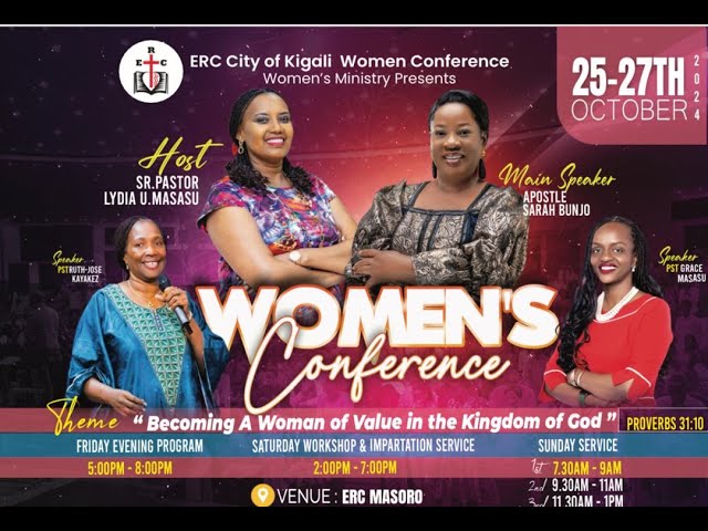 FRIDAY 25/10/2024 WOMEN'S CONFERENCE WITH APOSTLE DR. SARAH BUNJO