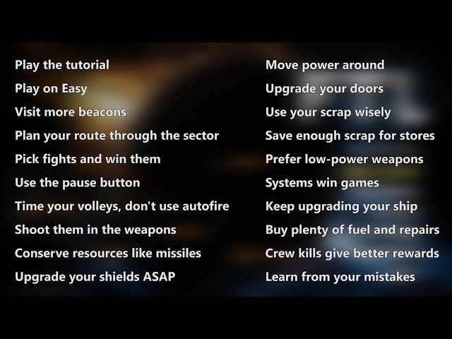Beginners' guide | FTL tips
