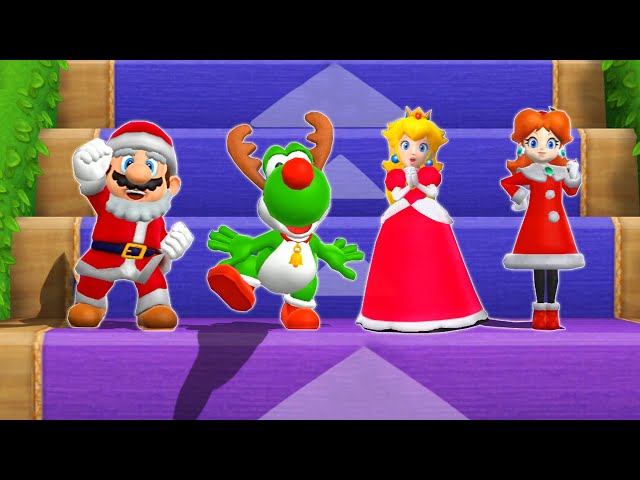 Mario Party 9 - Step It Up Mario Vs Yoshi Vs Peach Vs Daisy (Master CPU)