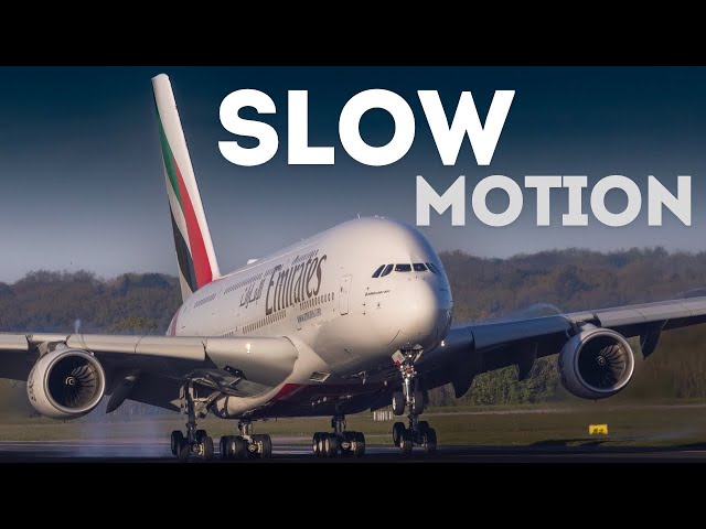 What Aircraft Tyres Do On Landing | Slow Motion Arrivals at Manchester Airport