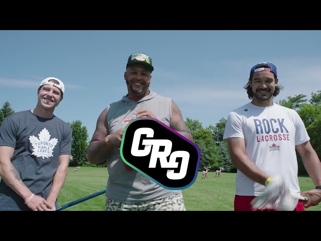 Bills star Dion Dawkins Football vs. Hockey vs. Lacrosse skills challenge!