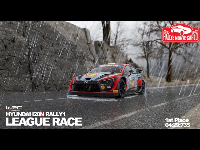 Battling Rainy Roads in the Hyundai i20N Rally1 at Rally Monte-Carlo! 🌧️