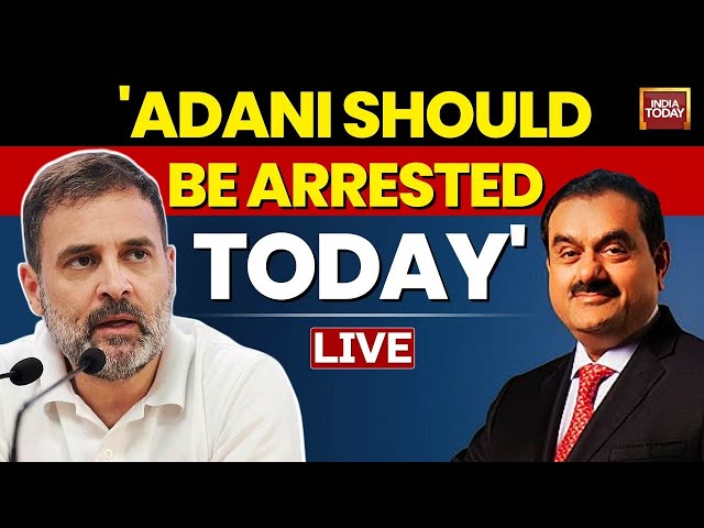 Rahul Gandhi Speaks On Gautam Adani LIVE | Adani Charged In USA Live | Adani Group Stocks Crash