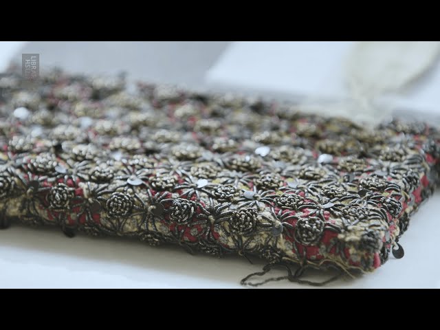 Cleaning a tiny 500-year-old embroidered book | In the Conservation Studio | British Library