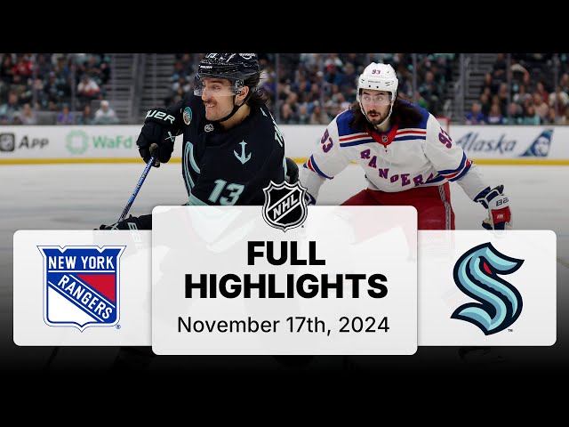 NHL Highlights | Rangers vs. Kraken | November 17, 2024