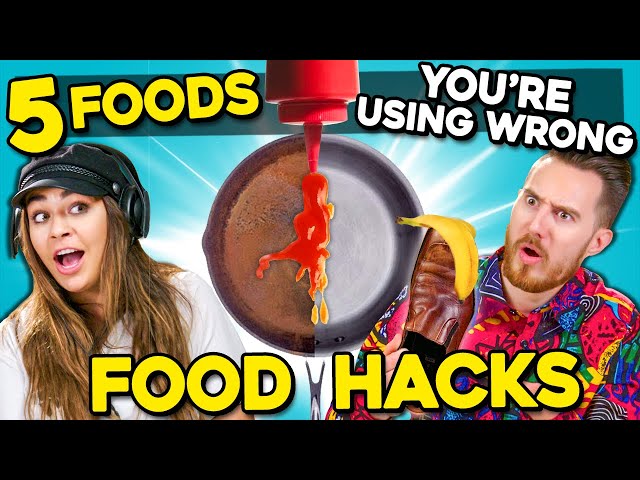 5 Food Hacks You Didn’t Know Existed (Ft. YouTubers) | You're Doing It Wrong