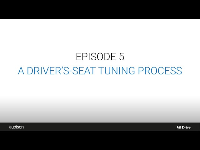 Episode 5 - A Driver’s-Seat Tuning Process