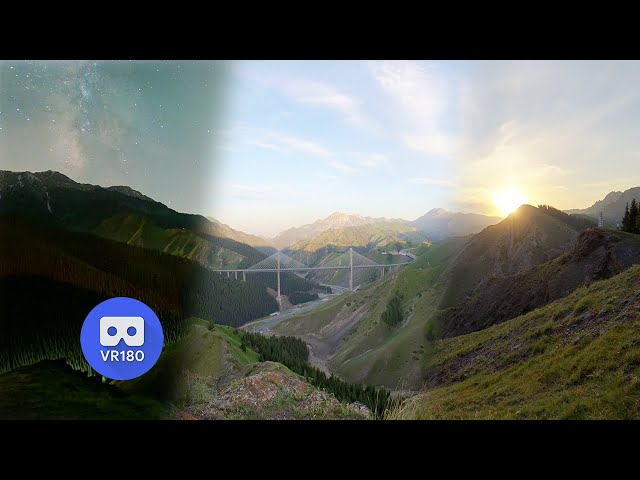 3D VR180 AmbiX | Day to Night Timelapse | Guozigou/Sayram Lake, Xinjiang, China