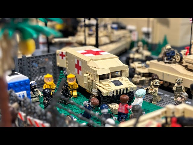 Giant Lego Zombie Outbreak MOC: Military Base Attack