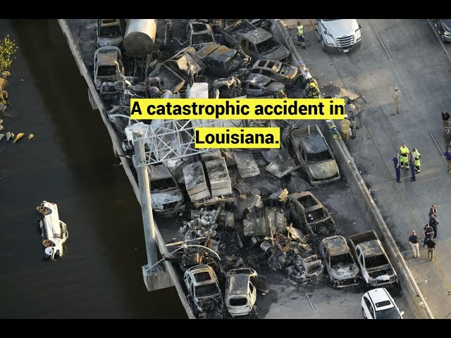 Road accident in the USA Catastrophic crash in Louisiana in which 158 cars collided #usa