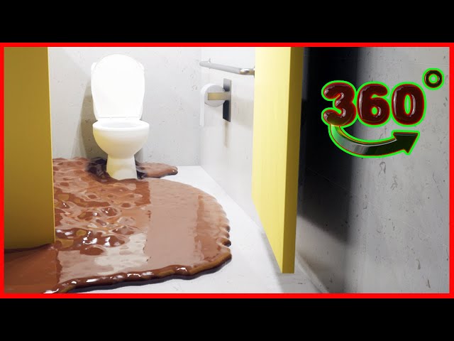 360° Video 💩 The Epic Toilet Explosion | VR 4k 360°🍑