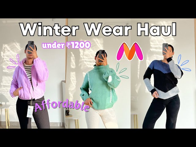 Myntra Affordable Winter Wear Haul | Starting Rs. 600 | Puffer, Fur coats and more | Dharti Singh