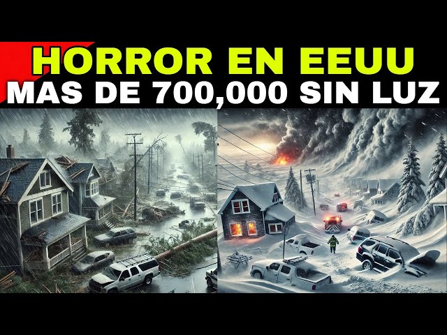 ¡HORROR EN WASHINGTON! CICLÓN BOMBA A MAS DE 700,000 SIN LUZ, ESTADOS UNIDOS SE ESTA CONGELANDO -5°C