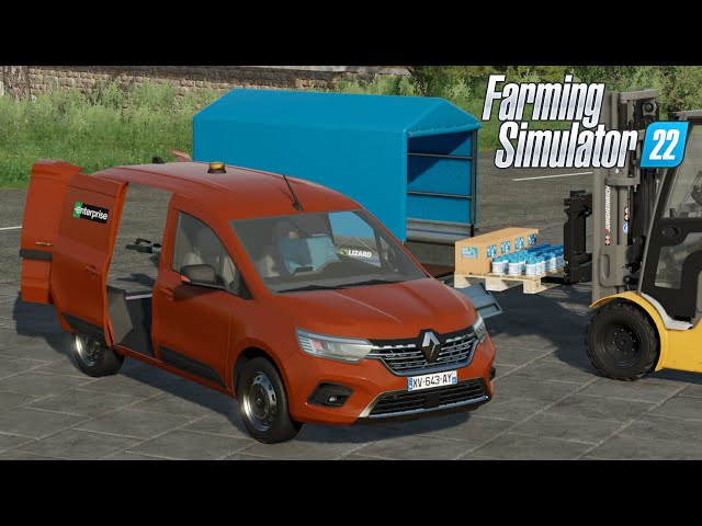 FS22 - Renault Kangoo with a small CAR TRAILER - Car mod for Farming Simulator 2022 Roleplay Mods