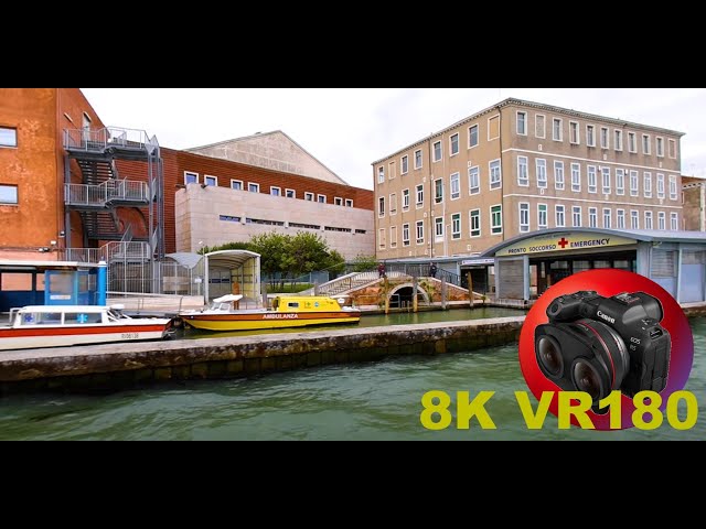 VENICE WATER BUS FERRY Ospedale Hospital to F.te Nove. Alilaguna Blu Line (Airport) 8K 4K VR180 3D