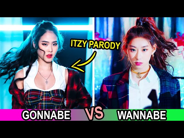 WANNABE vs GONNABE, ITZY Parody Scene Comparison + BLOOPERS | MiniMoochi