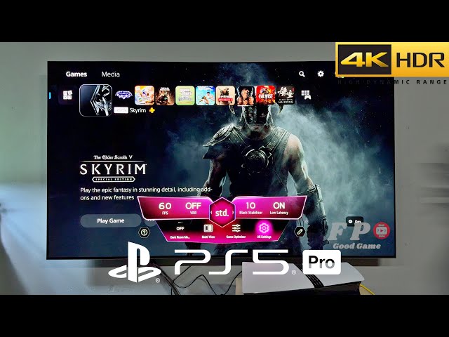 Skyrim PS5 Pro Gameplay With LG Oled TV 4K  60FPS