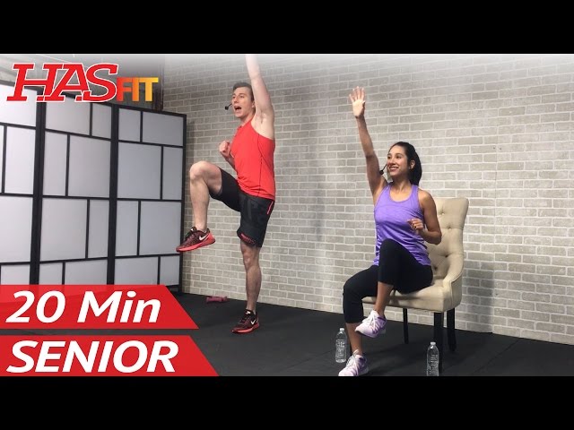 20 Min Exercise for Seniors, Elderly, & Older People - Seated Chair Exercise Senior Workout Routines