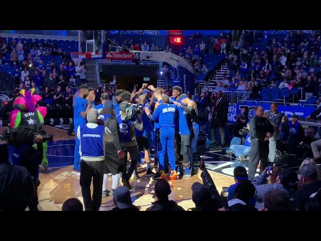 Orlando Magic intro 2019 and the moment where Nikola Vucevic was introduced as a All Star