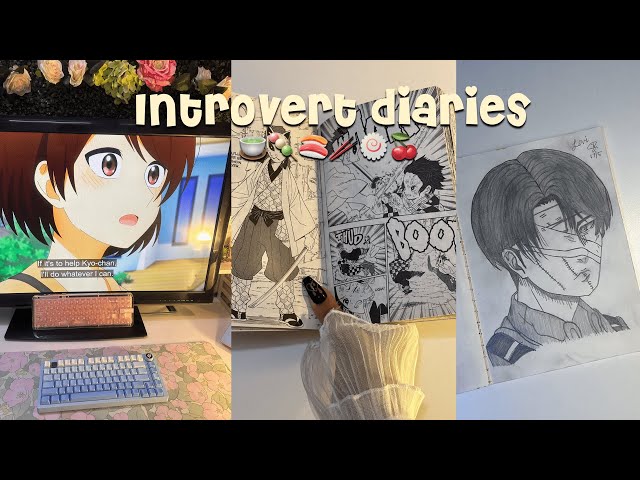 introvert diaries 🛼🗯️cozy days at home, anime recs, divoom times gate, journaling | aesthetic vlog