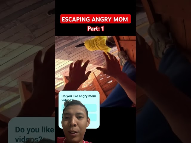 Escaping angry Mom 👩 #funny #memes #comedy