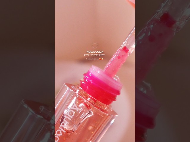 *New* Aqualogica plump + pouty ph lip gloss 🍑🍦🍉 | watermelon slice and peach vanilla