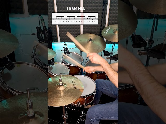 Easy 1 bar fill with some kicks #shorts  #drums #drummer