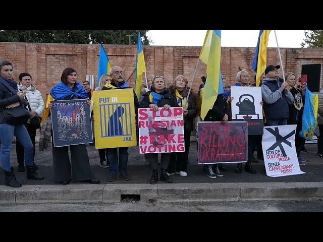 Manifestazioni in tutta Europa a sostegno dell'Ucraina