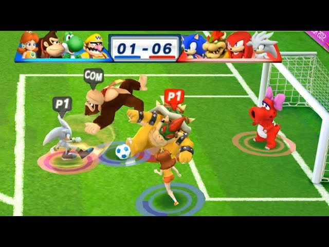 Mario & Sonic At The London 2012 Olympic Games Football #158 Sonic, Bowser, Knuckles, Silver