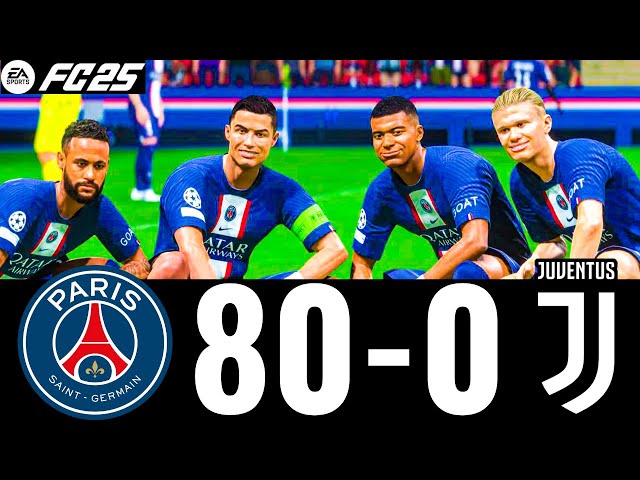 FC 25 - MESSI, RONALDO, MBAPPE, NEYMAR - ALL STARS - PSG 80-0 JUVENTUS | UCL FINAL 4K