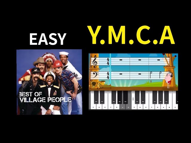 Village People - Y.M.C.A｜簡易上手鋼琴譜｜ easy play piano  sheet tutorial