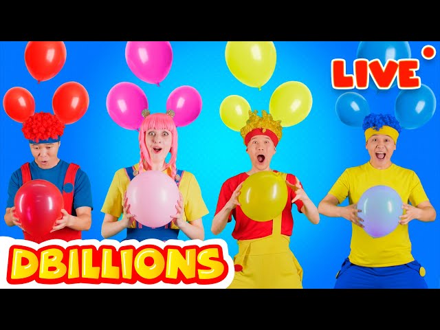 LIVE - D Billions Educational Songs for Kids | Dance & Pop Balloons, Wash your Hands and Fingers