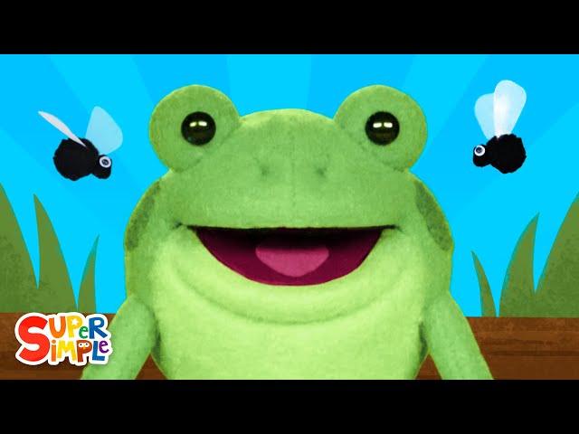 Five Little Speckled Frogs featuring Frog Puppets! | Kids Song | Super Simple Songs