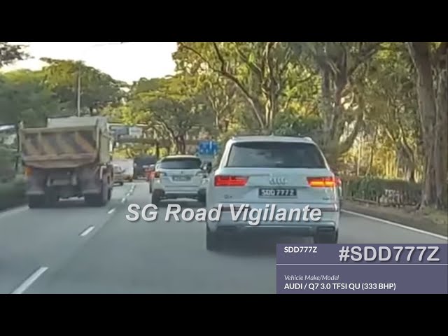 15nov2024  #SDD777Z audi q7reckless driving abrupt lane change to block subaru outback