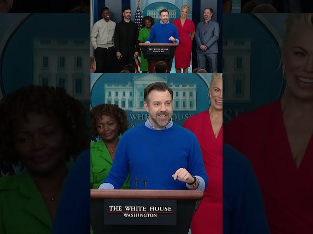 Ted Lasso takes a question from a ‘familiar face’ at the White House