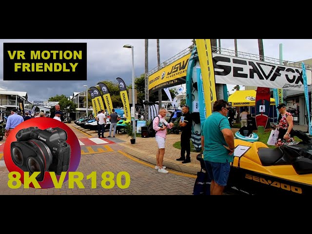 8K VR180 SANCTUARY COVE BOAT SHOW 2022: Static Part 1- JSW/Seadoo/Yamaha/Maven in 3D (Travel/ASMR)