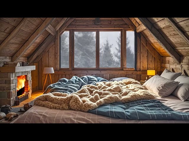 When a fierce snowstorm comes, in the warm attic cabin, people fall asleep peacefully