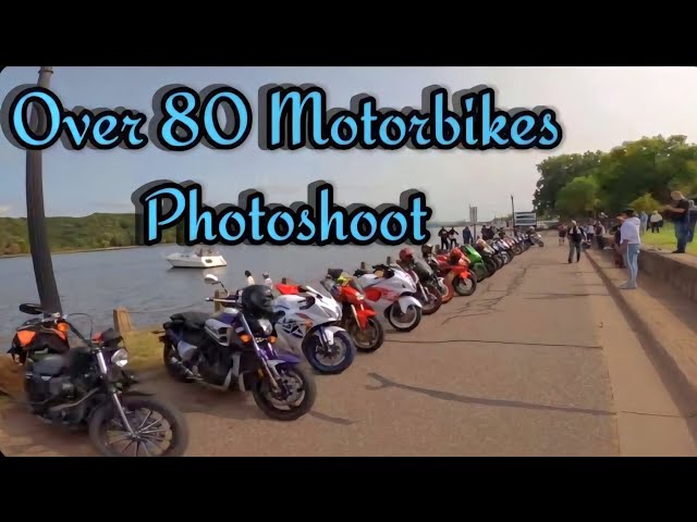 OVER 80 MOTORCYLES FROM BLOOMINGTON TO STILLWATER MN