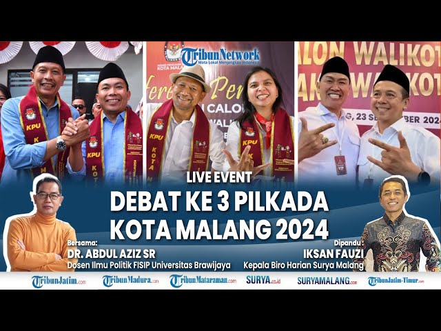 Pakar Politik UB Soroti Gaya Wahyu-Ali, Hery-Ganis, & Anton-Dimyati Saat Debat Pilwali Kota Malang