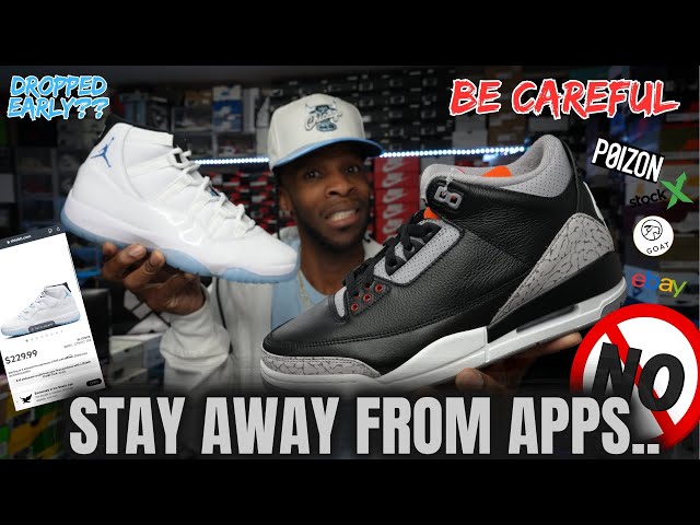 IT'S BAD! DO NOT BUY BLACK CEMENT 3S FROM ANY APPS BCAUSE OF THIS & LEGEND BLUE 11S DROPPED EARLY!?