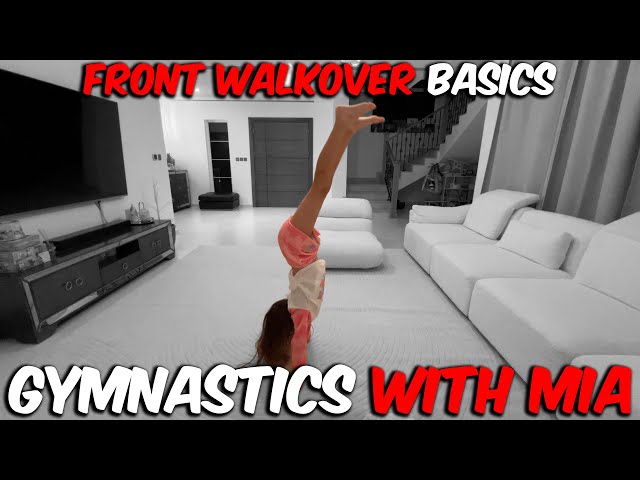 Learning how to do front walkover in gymnastics