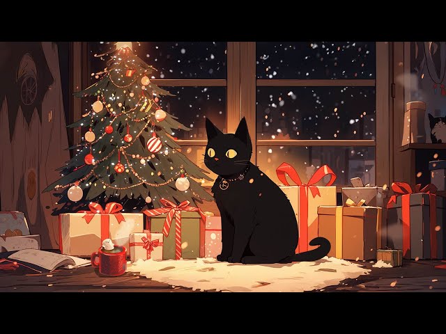 Christmas Coffee Time ❄️ Lofi cat [Chill Music ~ Lofi Beats To Chill / Relax To]