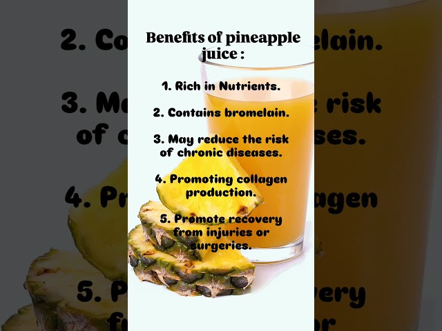 5 benefits of pineapple juice.#pineapplejuice#pineapple #shortfeed#viralshort#vitamin#benefits#short