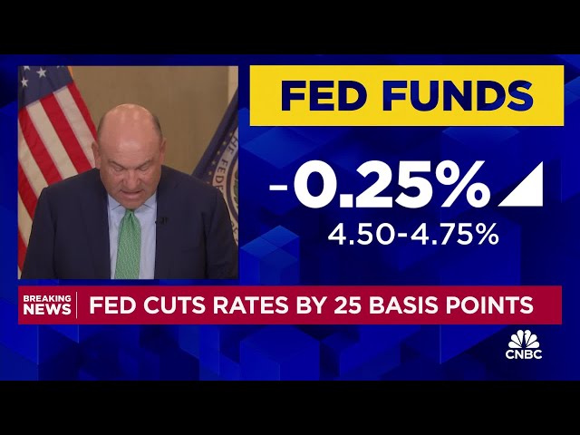 Federal Reserve cuts interest rates by a quarter point