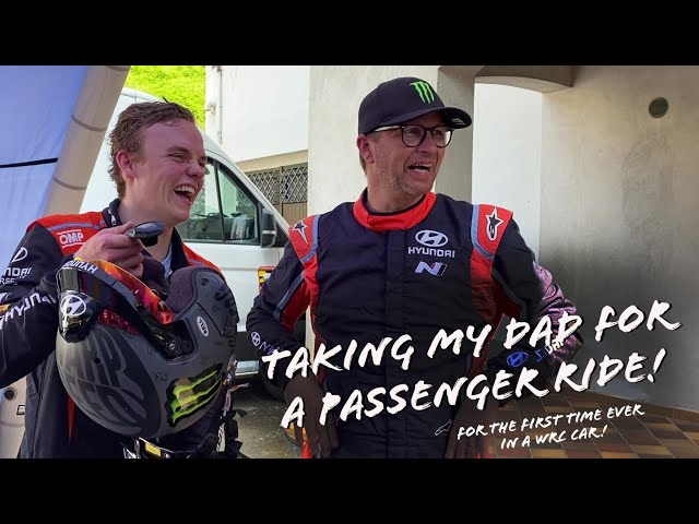 Taking my dad for a passenger ride - first time in a WRC car! 🔥🤯