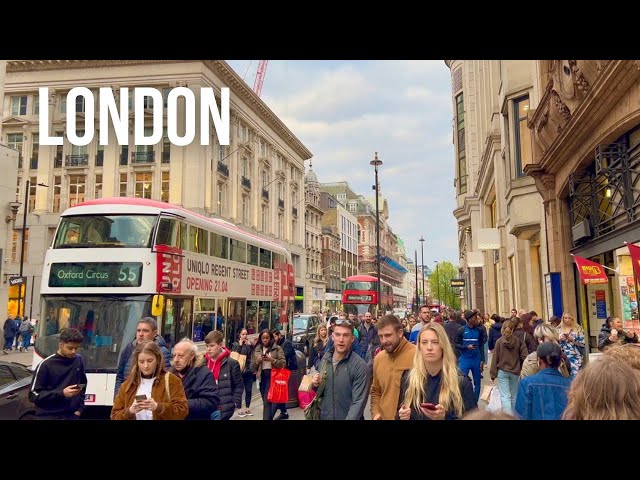 London Walk  🛍 OXFORD Street, Marble Arch to Tottenham Court Road (April 2022) [4K HDR]