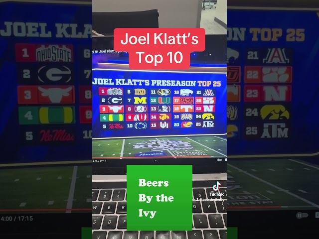 Joel Klatt’s Preseason Top 10 #collegefootball #football #cfb #sports #top10 #footballtiktok