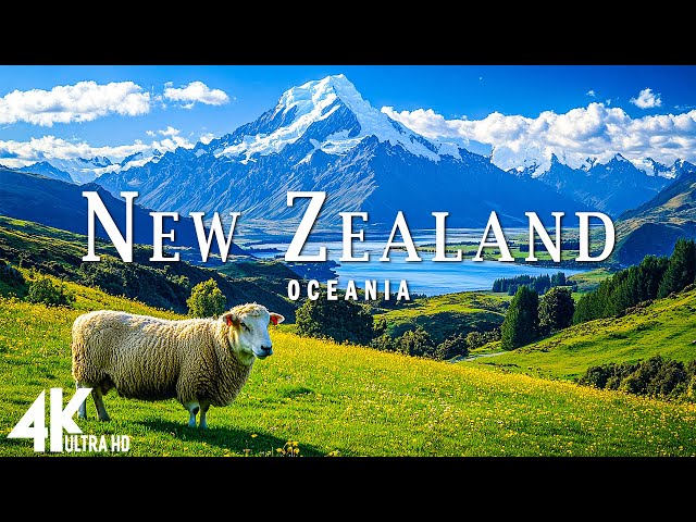 FLYING OVER NEW ZEALAND 4K UHD • Stunning Aerial Footage, Scenic Relaxation Film with Calming Music