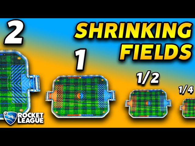 Rocket League but, every time you score the field SHRINKS